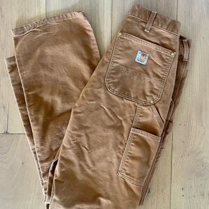 Carhartt Men's Loose Straight Firm Duck Double-Front Dungaree Work Pant